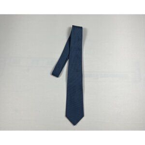 Hugo Boss Men Blue Micro-Pattern 100% Silk Handmade